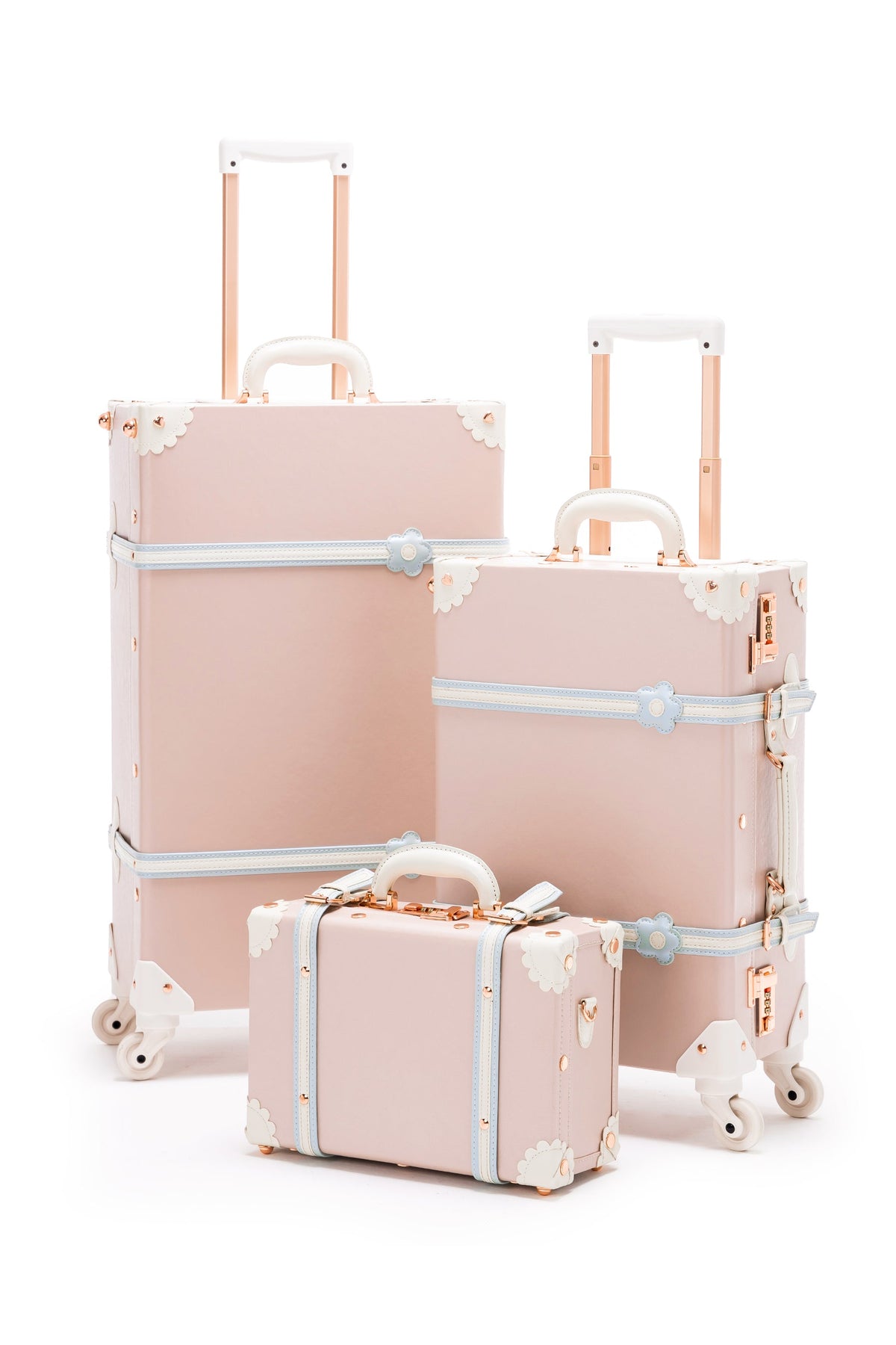 SarahFace 3 Pieces Luggage Set - Cherry Pink
