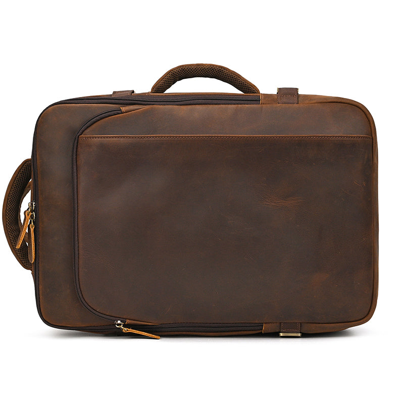 Convertible Leather Travel Backpack