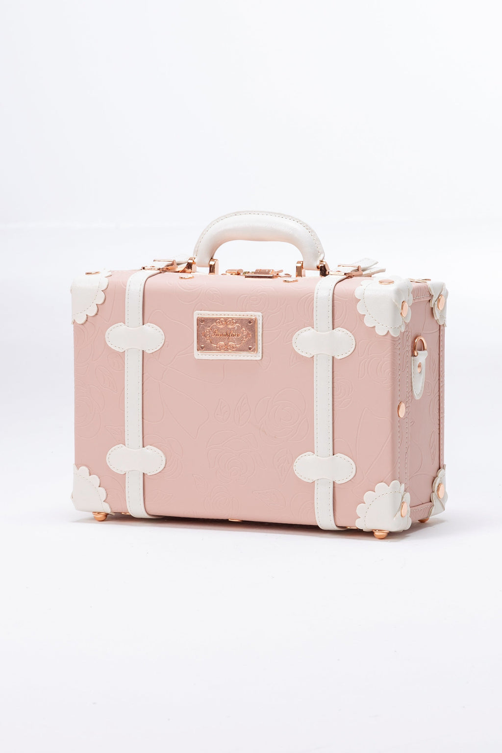 SarahFace 2 Pieces Luggage Set - Embossed Pink's