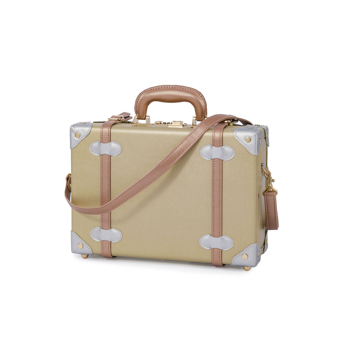 (Outlet) Minimalism Train Case - Gold