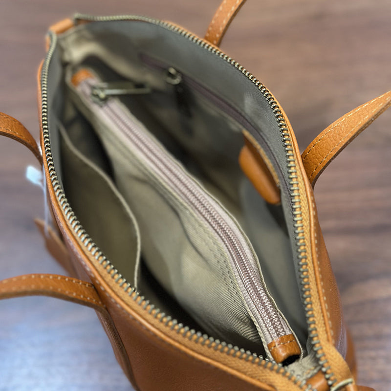 Small Leather Top Handle Bag