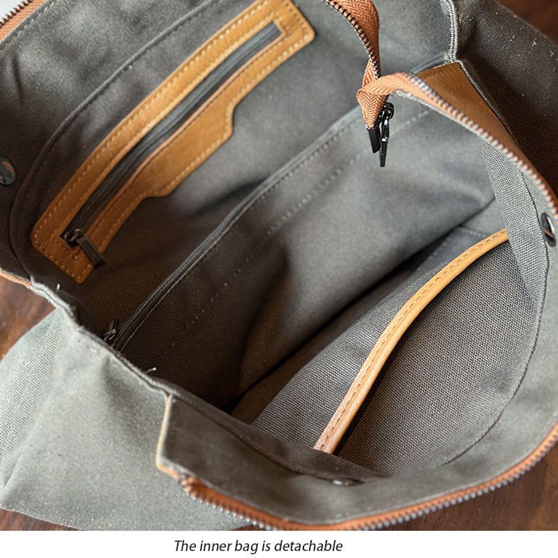 Large Leather Work Tote