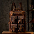 17" Retro Leather Laptop Travel Backpack