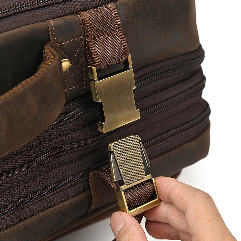 Convertible Leather Travel Backpack