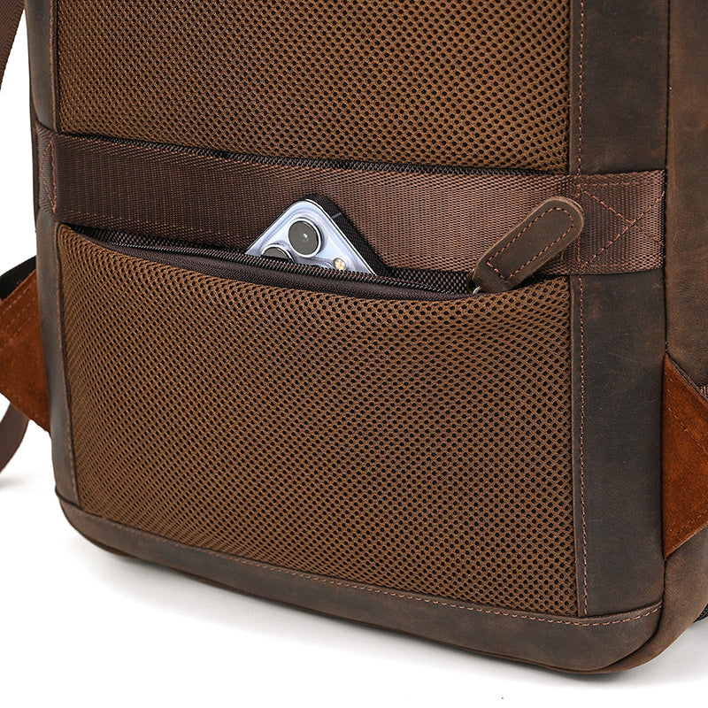 Convertible Leather Travel Backpack