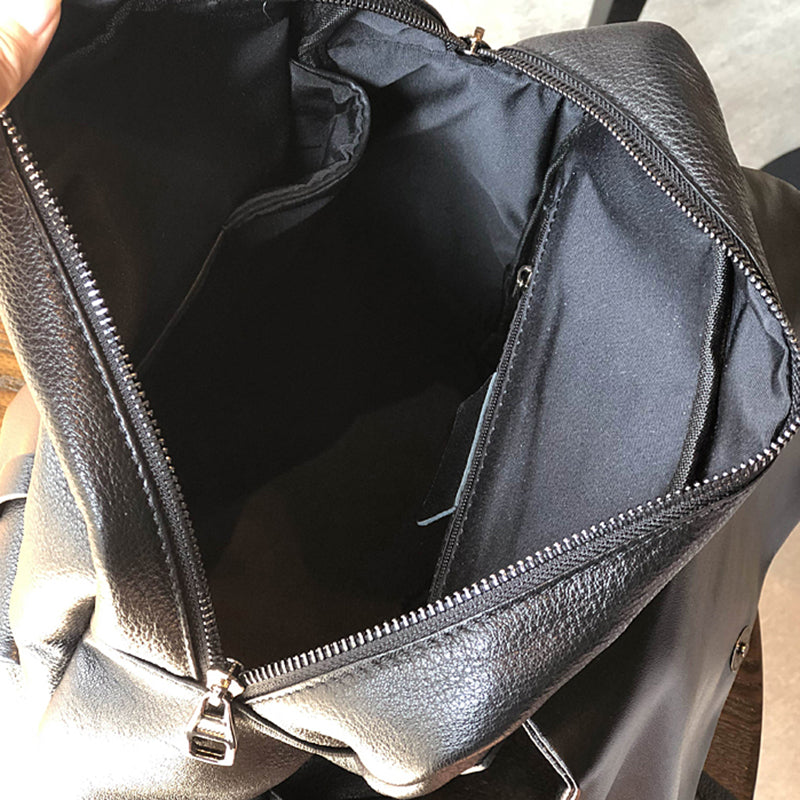 Full Grain Leather Laptop Backpack Purse