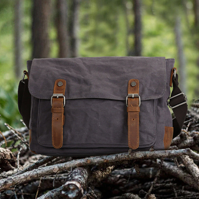 Waxed Canvas Courier Bag