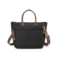 Dot Tote | Black Nylon + Brown Leather