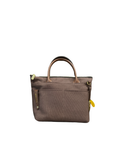 Dot Tote | Umber Brown Canvas + Brown
