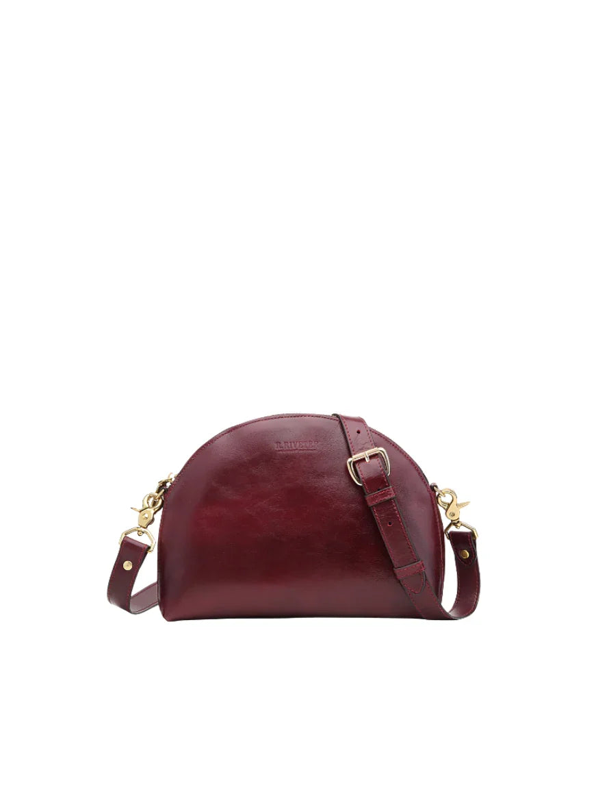 R. Riveter Hopper crossbody bag in cherry leather, view 11