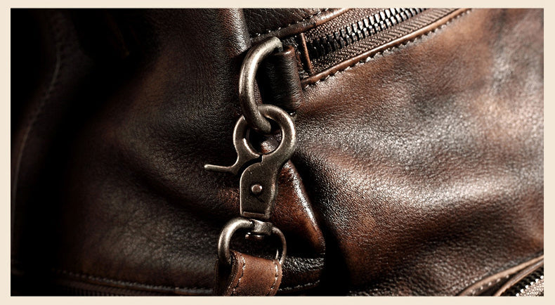 RockCow vintage leather backpack for women, view 7