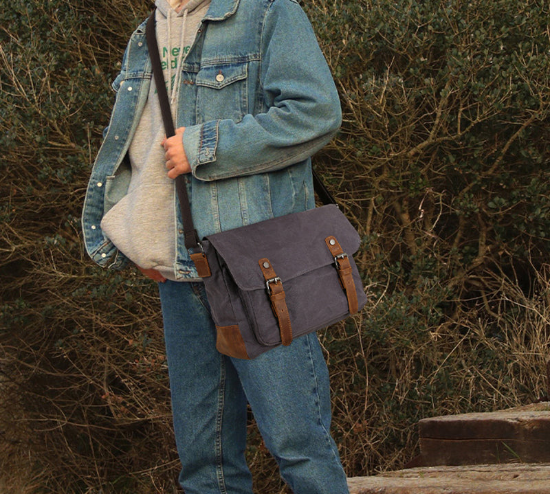 Waxed Canvas Courier Bag