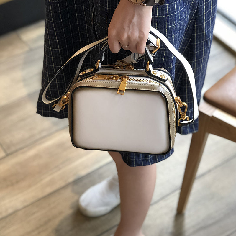 Small Leather Box Crossbody