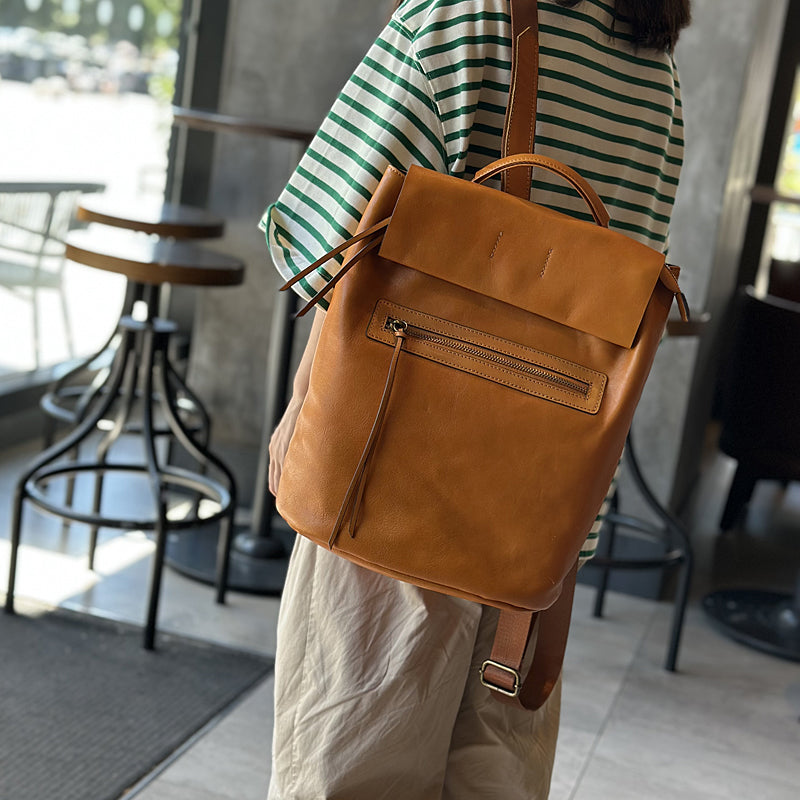 Handmade Leather Backpack for Women