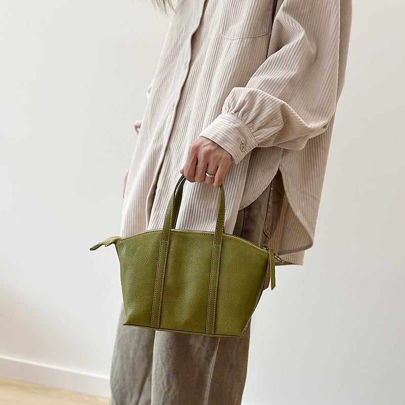 Small Leather Top Handle Bag