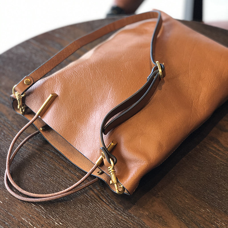 Retro Leather Satchel Crossbody