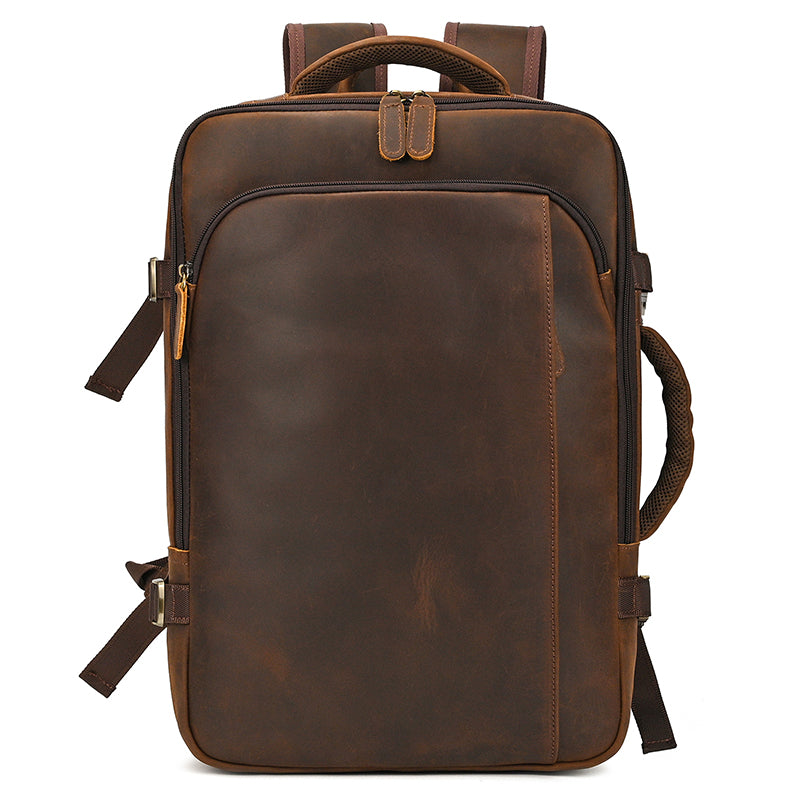 Convertible Leather Travel Backpack