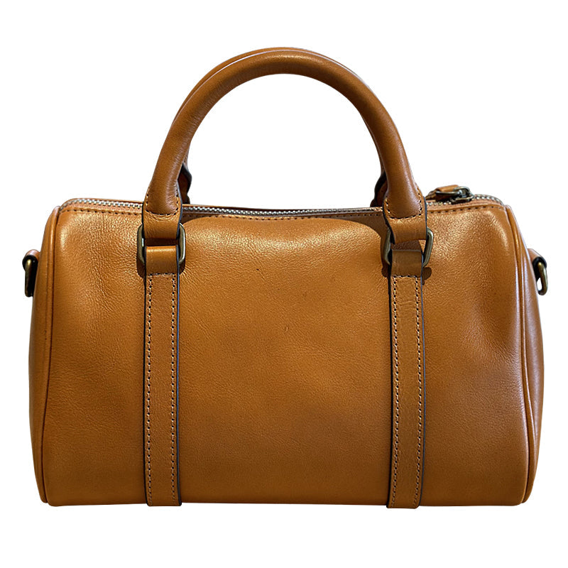 Small Leather Barrel Bag