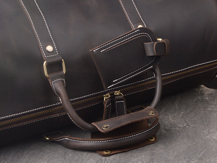 Full Grain Leather Weekender with Shoe Compartment