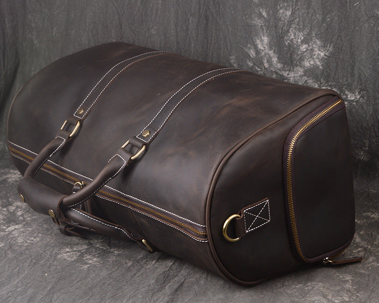 Full Grain Leather Weekender with Shoe Compartment