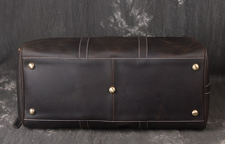 Full Grain Leather Weekender with Shoe Compartment