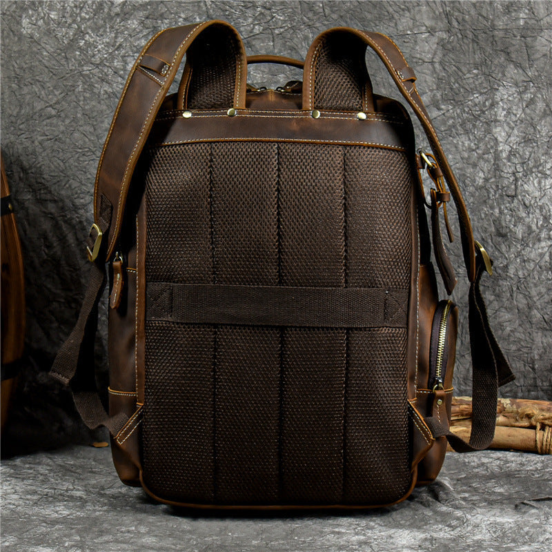 Retro Crazy Horse Leather Rucksack