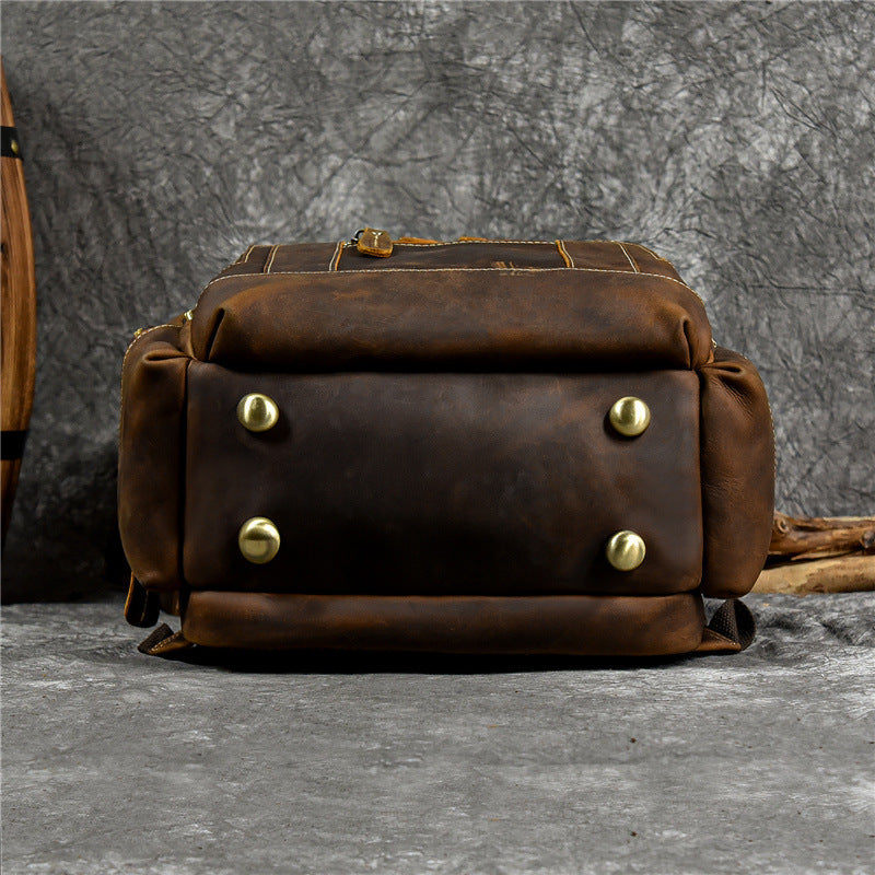 Retro Crazy Horse Leather Rucksack