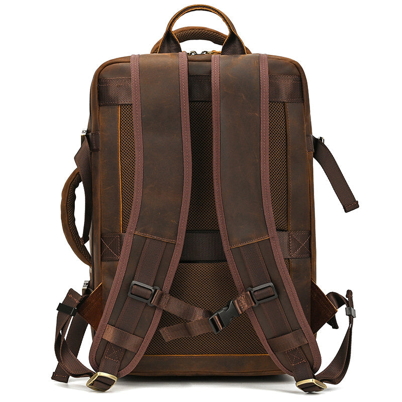 Convertible Leather Travel Backpack