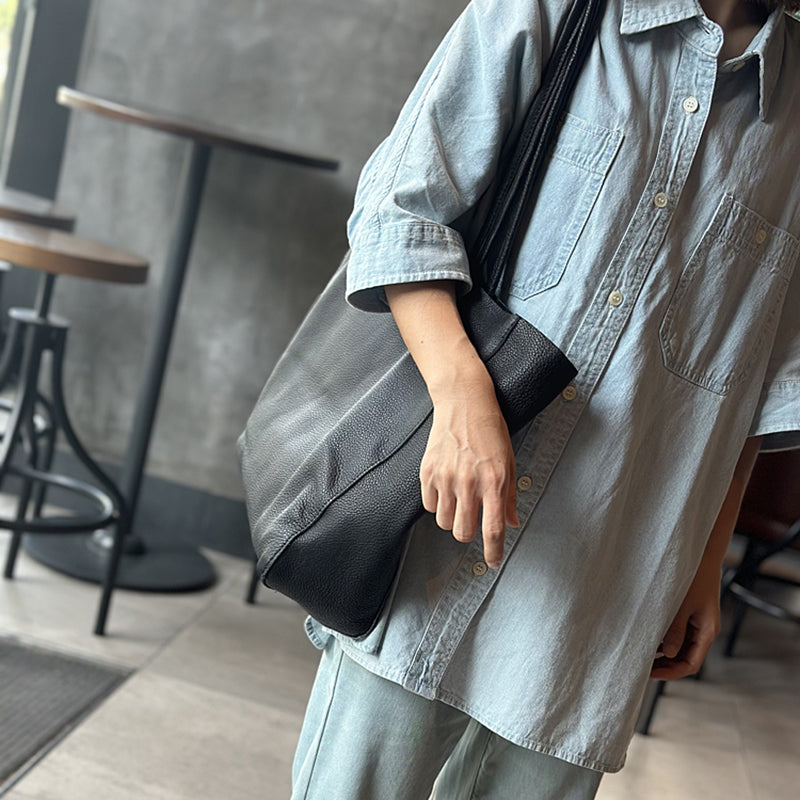 Large Leather Work Tote