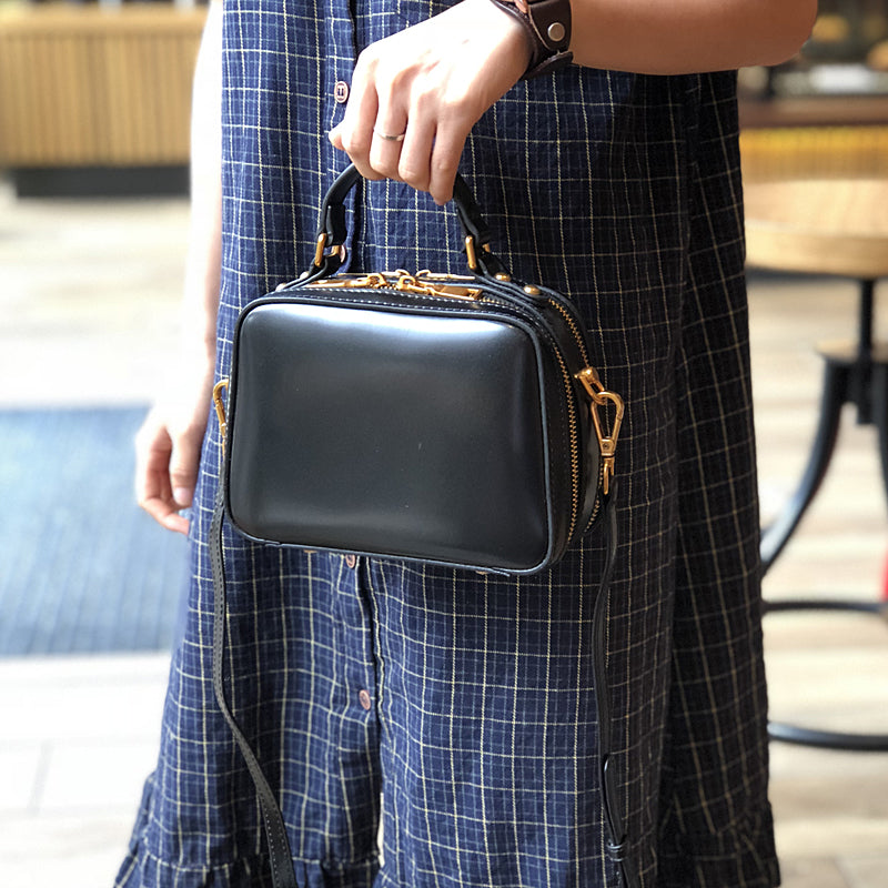 Small Leather Box Crossbody