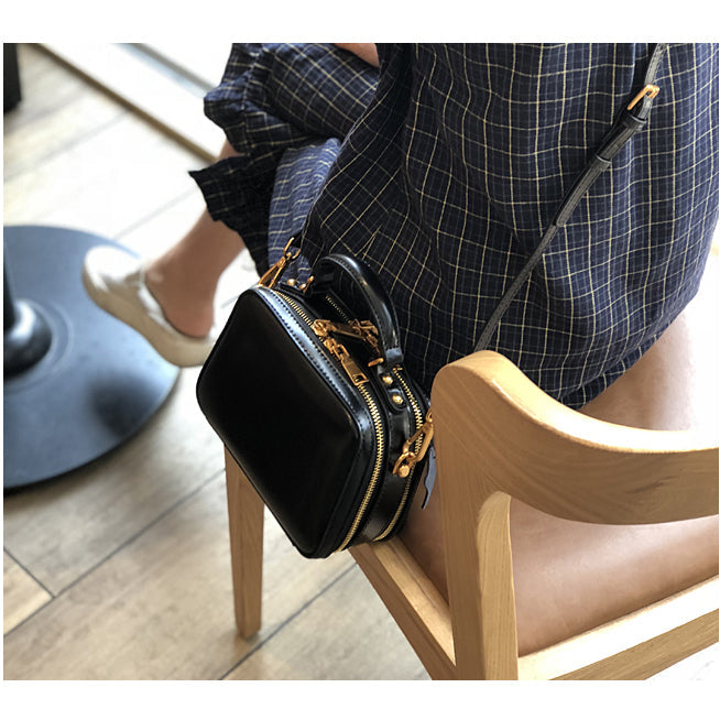 Small Leather Box Crossbody