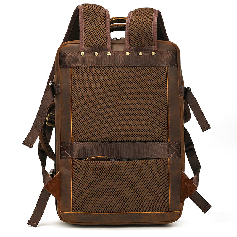 Convertible Leather Travel Backpack