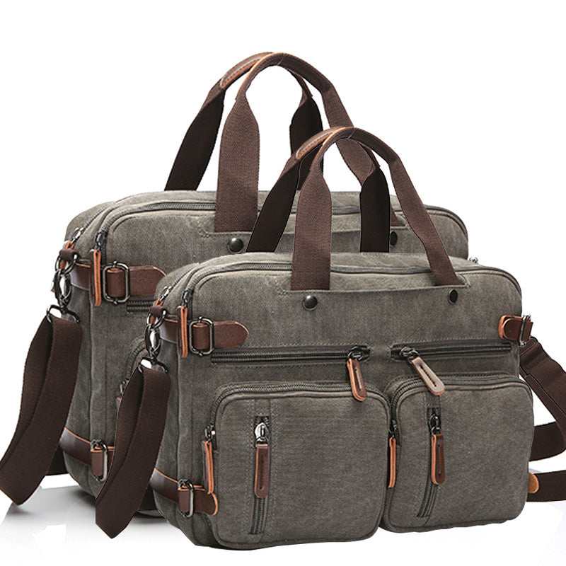 Convertible Canvas Briefcase Backpack