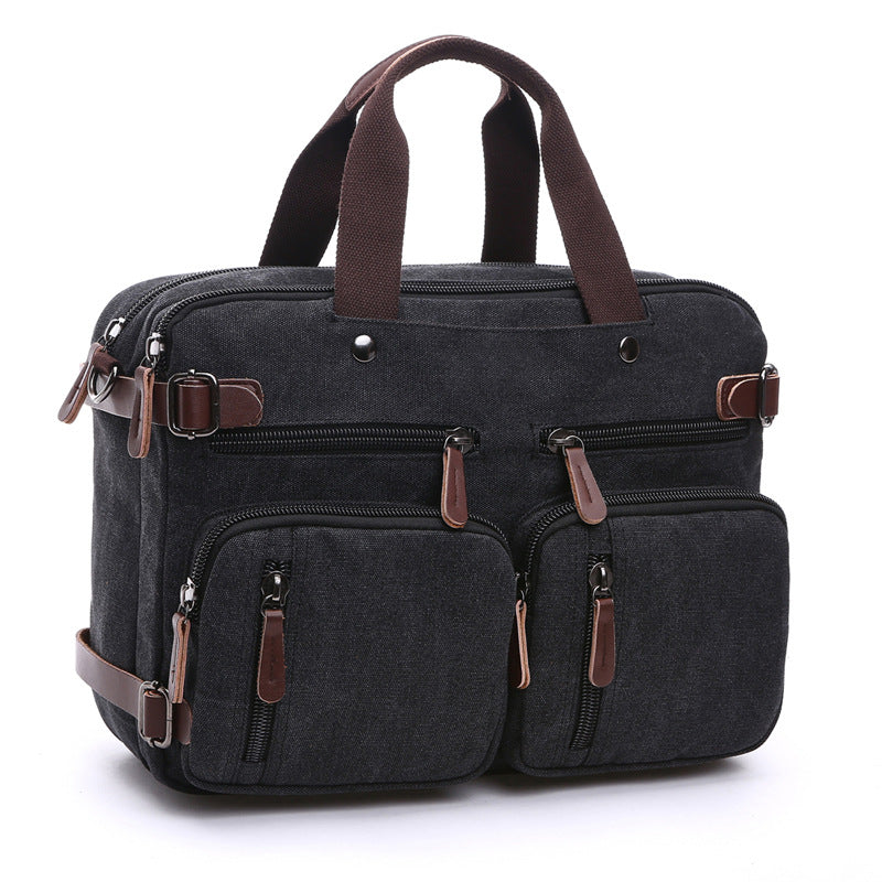 Convertible Canvas Briefcase Backpack