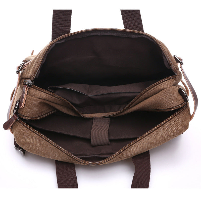 Convertible Canvas Briefcase Backpack