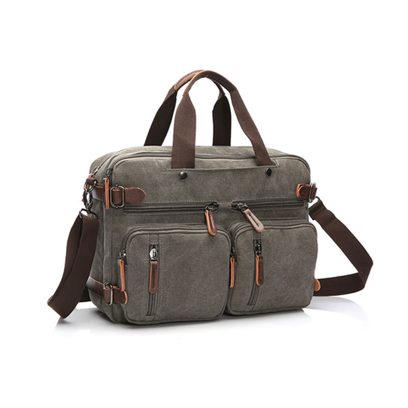 Convertible Canvas Briefcase Backpack