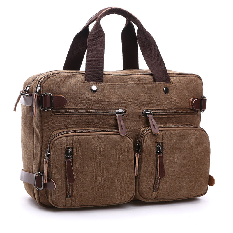 Convertible Canvas Briefcase Backpack