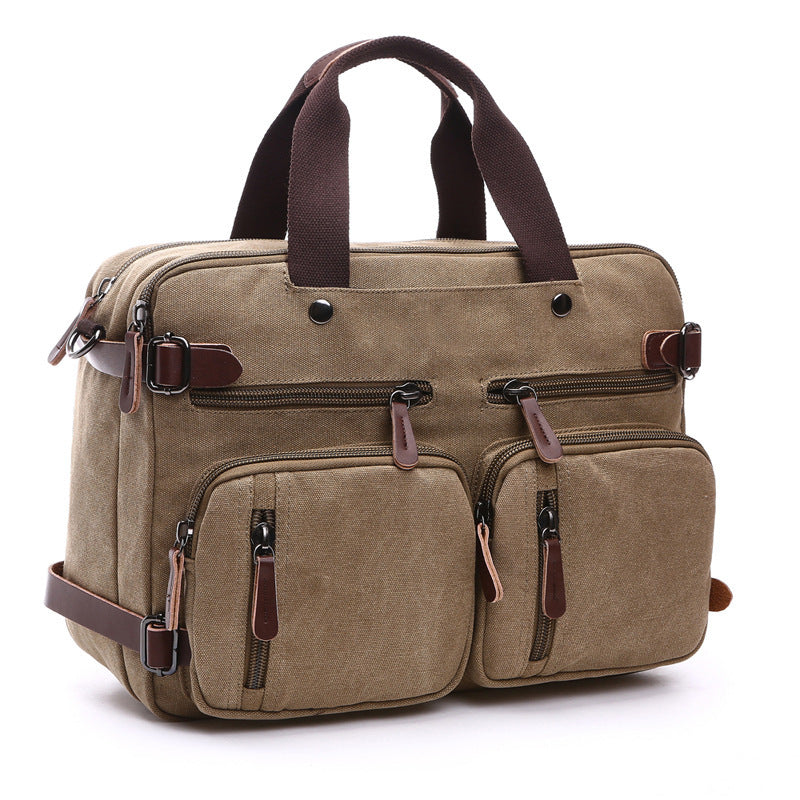 Convertible Canvas Briefcase Backpack