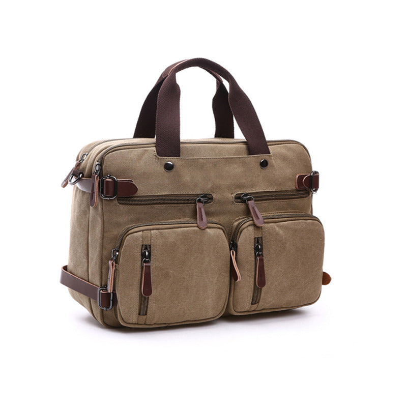 Convertible Canvas Briefcase Backpack