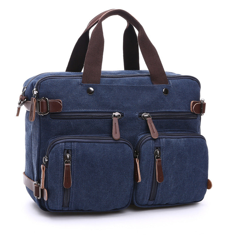 Convertible Canvas Briefcase Backpack