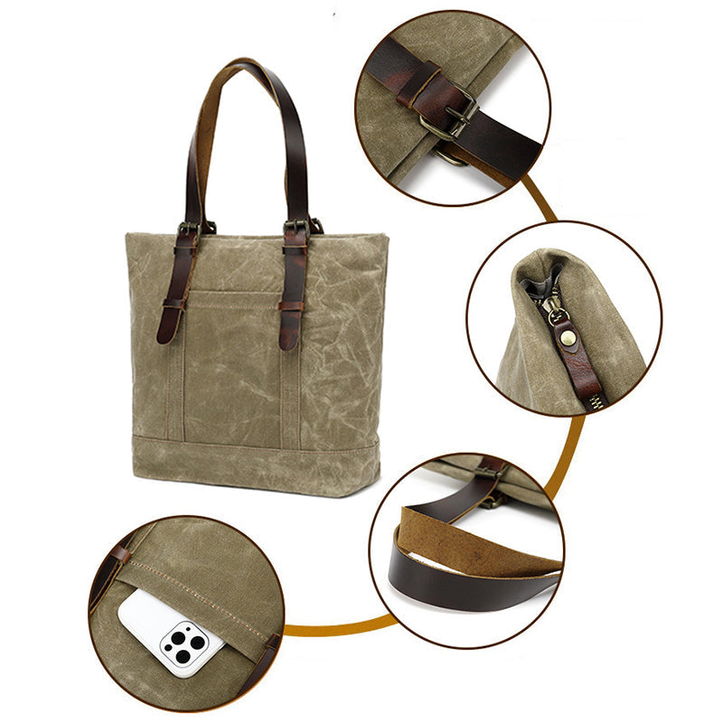 Water-Resistant Canvas Tote