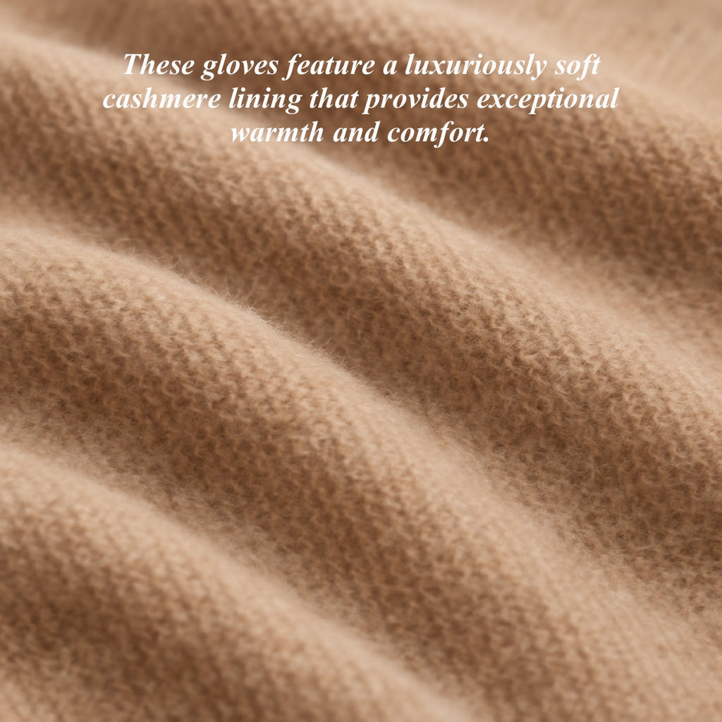 Emilio (orange) – Luxurious Italian deerskin gloves with cashmere lining and adjustable snap button
