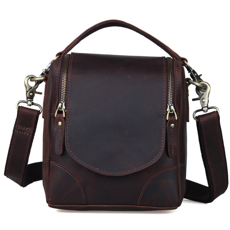Crazy Horse Leather Camera Shoulder Bag