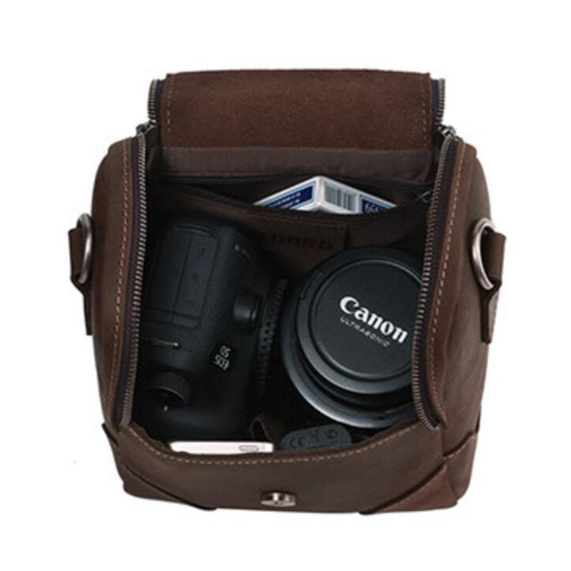 Crazy Horse Leather Camera Shoulder Bag
