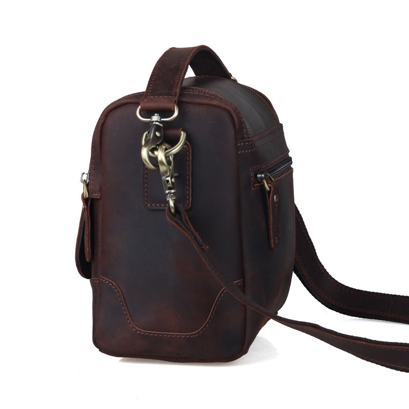 Crazy Horse Leather Camera Shoulder Bag