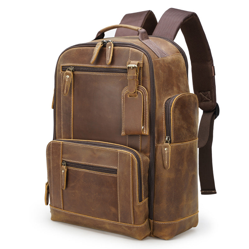 Retro Crazy Horse Leather Rucksack