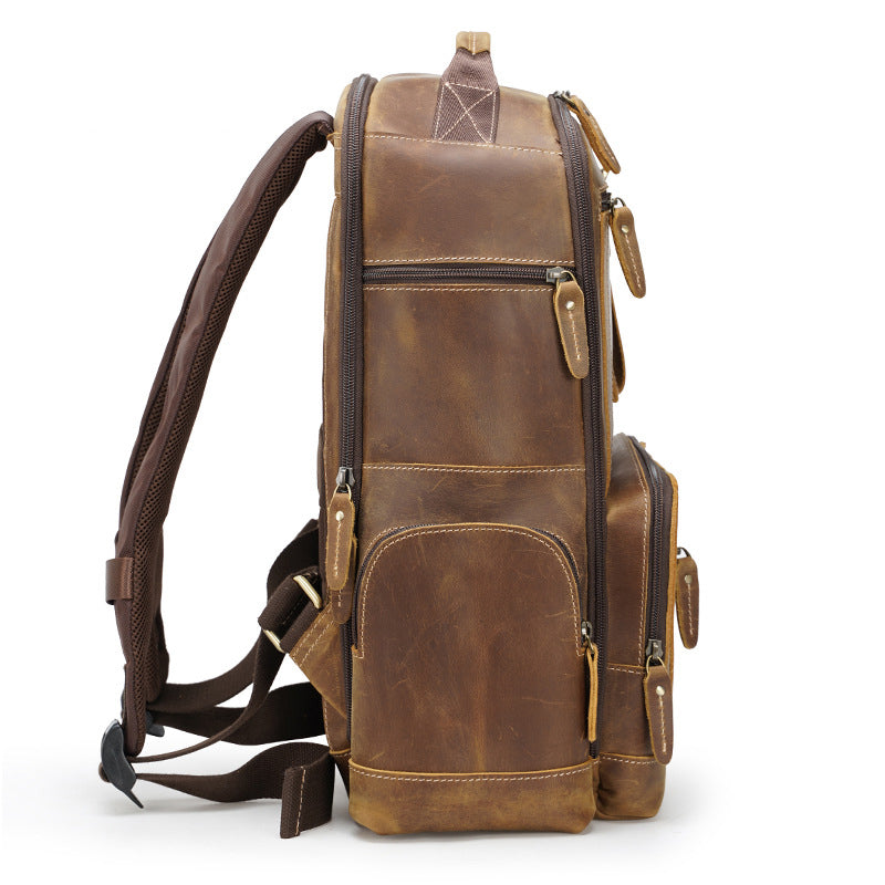 Retro Crazy Horse Leather Rucksack