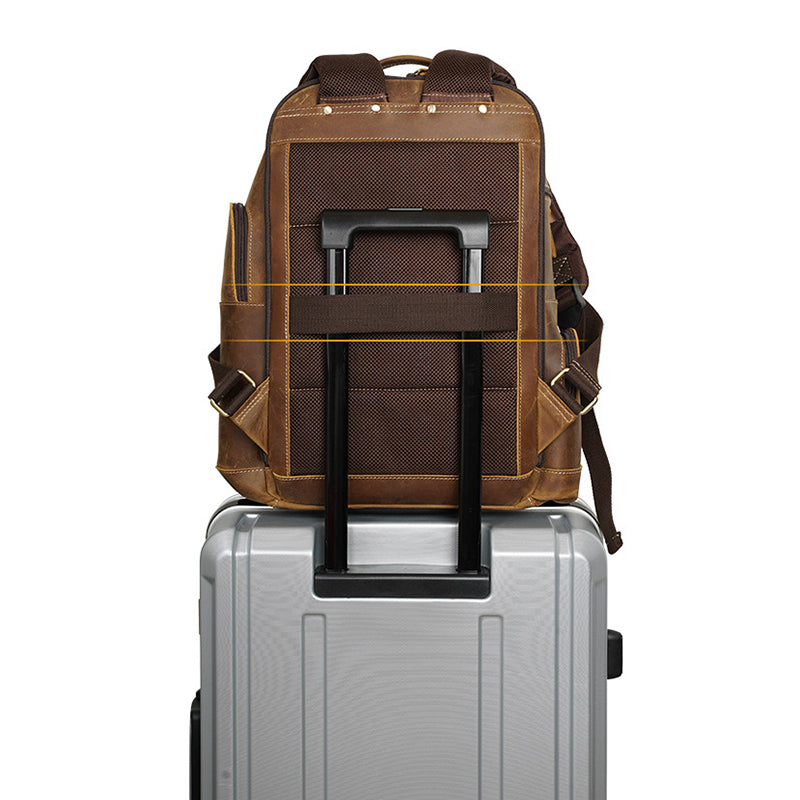 Retro Crazy Horse Leather Rucksack