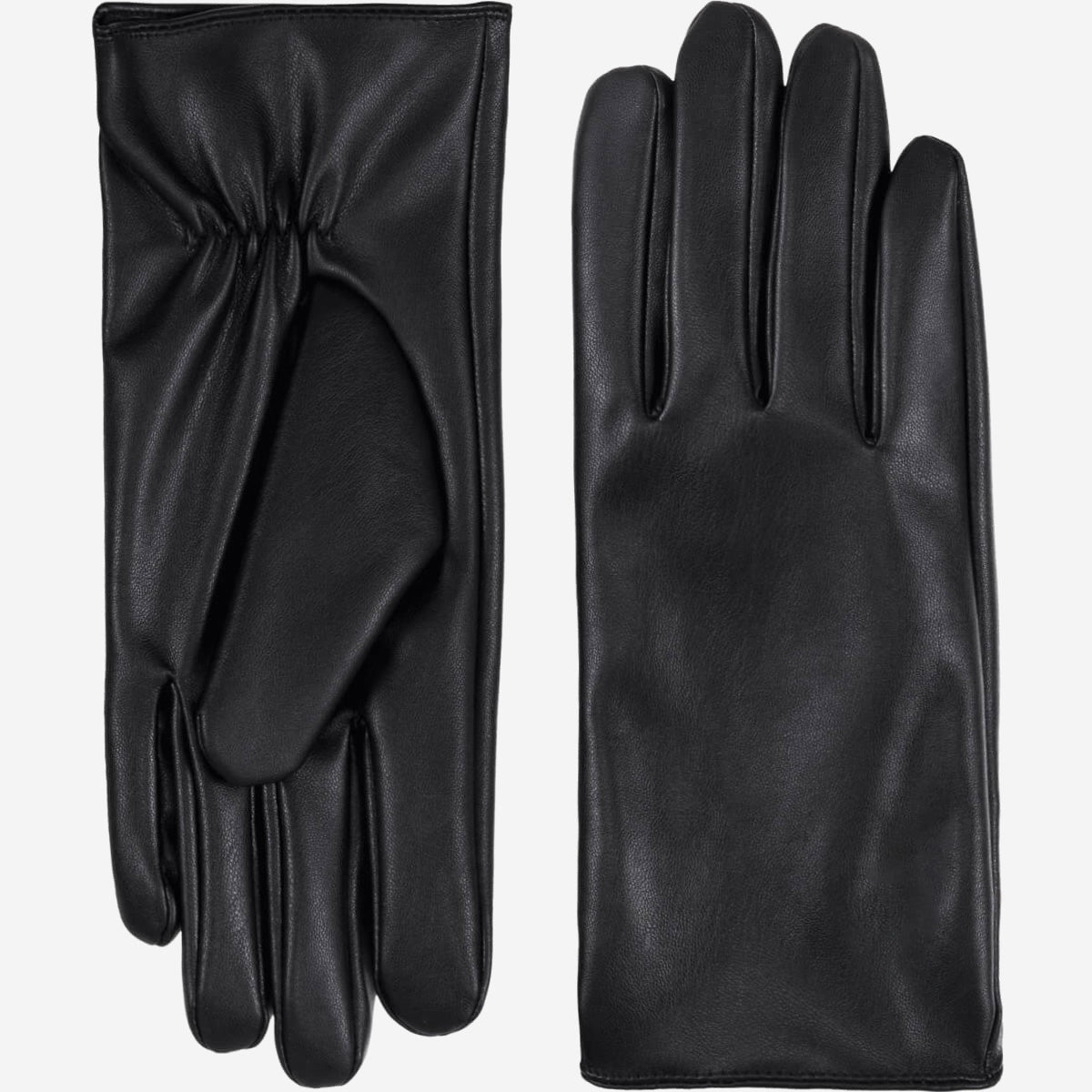 Daisy (black) – Vegan leather gloves with fleece lining & touchscreen feature