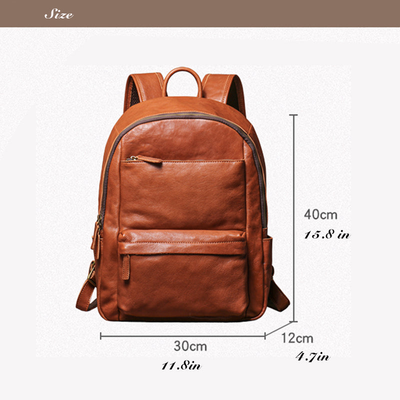 Full Grain Leather Work Backpack